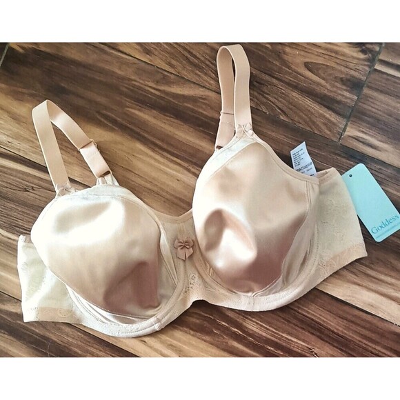 Goddess Yvette Bra Size 40D Back Smoothing Underwire Sand/Beige #GD6750SAD  New - Picture 1 of 10